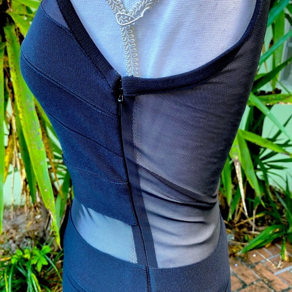 Black Sheer Cut Out Bondage Dress - Picture 9 of 9